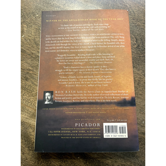 One Foot in Eden, a Novel by Rash, Ron VERY GOOD - Picture 2 of 3